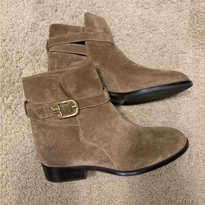 Tory Burch Brown Suede Ankle Booties